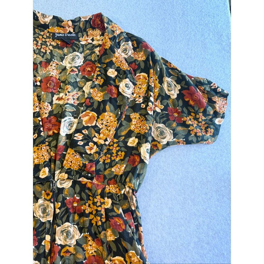 90s vintage floral boho Jamie Brooke romper - Picture 3 of 7